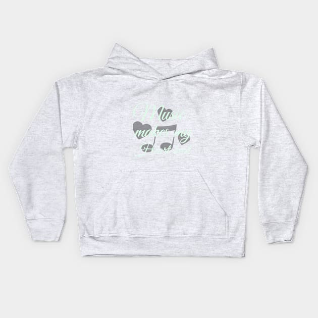 Music Lover gifts Kids Hoodie by Courtney's Creations